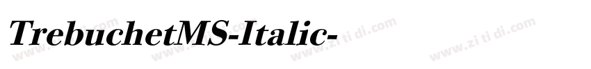 TrebuchetMS-Italic字体转换