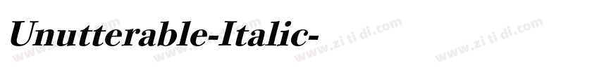 Unutterable-Italic字体转换