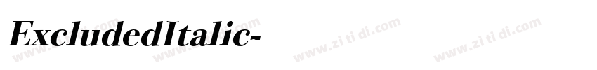 ExcludedItalic字体转换 ExcludedItalic字体转换