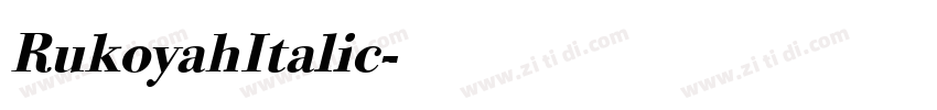 RukoyahItalic字体转换