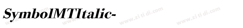 SymbolMTItalic字体转换