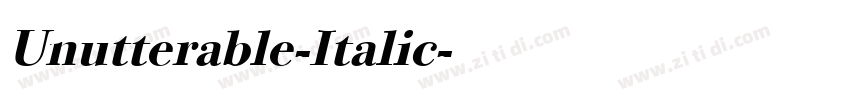 Unutterable-Italic字体转换