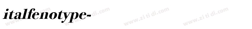 italfenotype字体转换