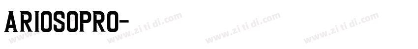 AriosoPro字体转换