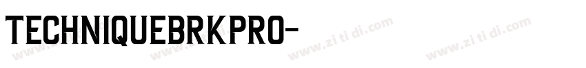 TechniqueBRKPro字体转换