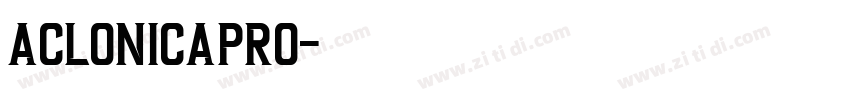 AclonicaPro字体转换