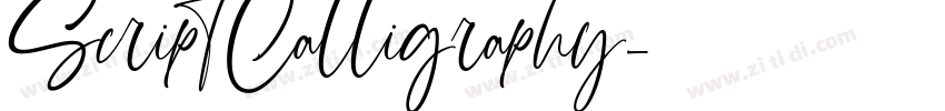ScriptCalligraphy字体转换