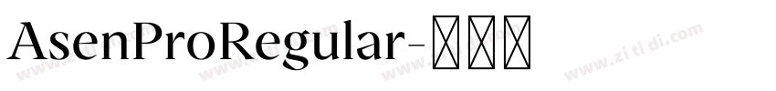 AsenProRegular字体转换