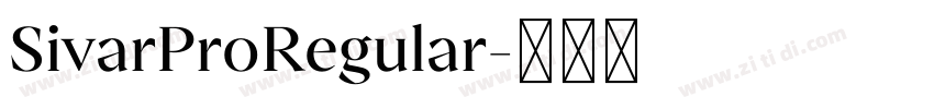 SivarProRegular字体转换