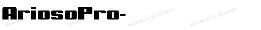 AriosoPro字体转换