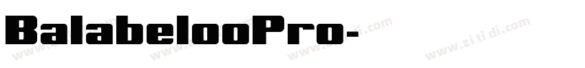 BalabelooPro字体转换