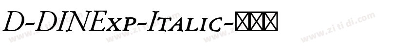 D-DINExp-Italic字体转换