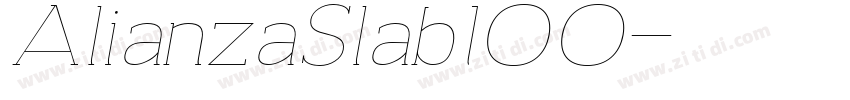 AlianzaSlab100字体转换