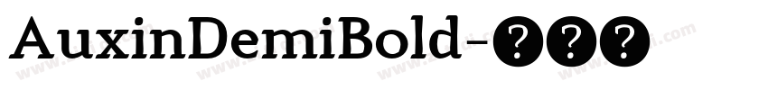AuxinDemiBold字体转换