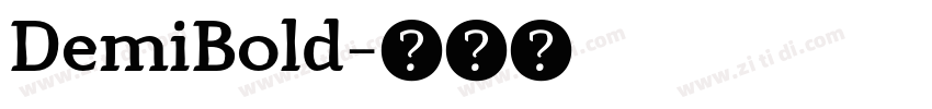 DemiBold字体转换