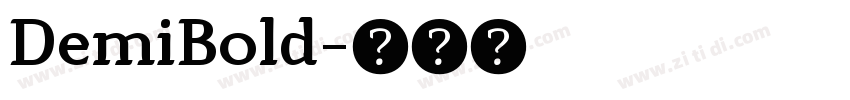 DemiBold字体转换