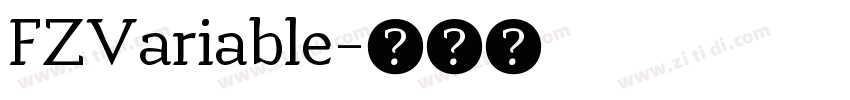 FZVariable字体转换 FZVariable字体转换
