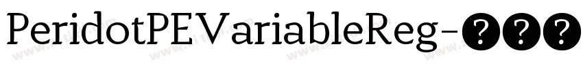 PeridotPEVariableReg字体转换