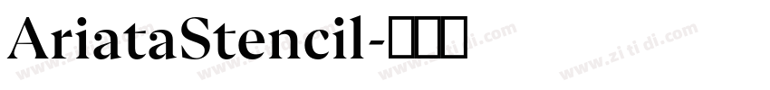 AriataStencil字体转换