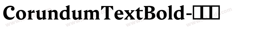 CorundumTextBold字体转换