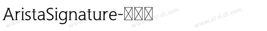 AristaSignature字体转换