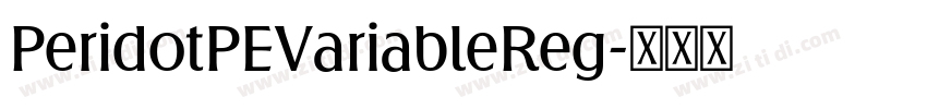 PeridotPEVariableReg字体转换