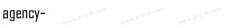 agency字体转换