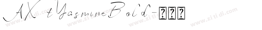 AXtYasmineBold字体转换