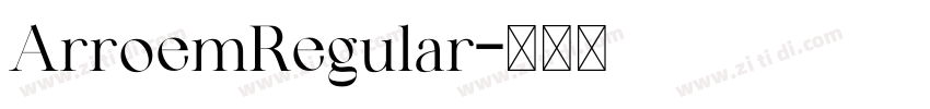 ArroemRegular字体转换