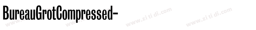 BureauGrotCompressed字体转换