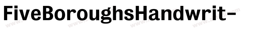 FiveBoroughsHandwrit字体转换