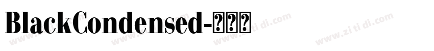 BlackCondensed字体转换