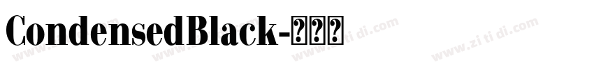 CondensedBlack字体转换