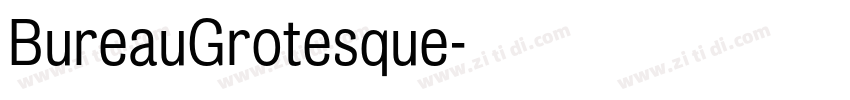 BureauGrotesque字体转换