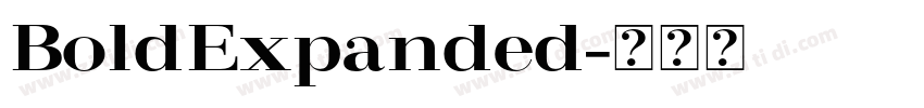 BoldExpanded字体转换