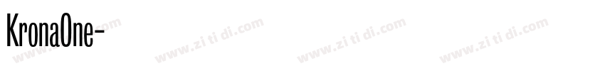 KronaOne字体转换