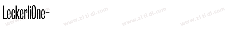 LeckerliOne字体转换