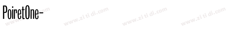 PoiretOne字体转换