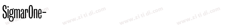 SigmarOne字体转换