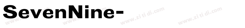 SevenNine字体转换