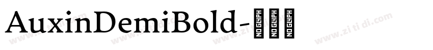 AuxinDemiBold字体转换