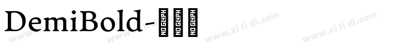 DemiBold字体转换