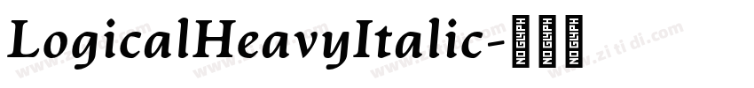 LogicalHeavyItalic字体转换