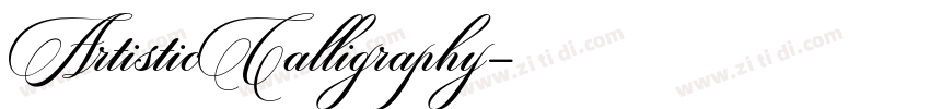 ArtisticCalligraphy字体转换