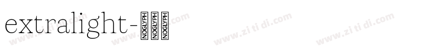 extralight字体转换