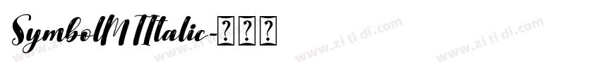 SymbolMTItalic字体转换