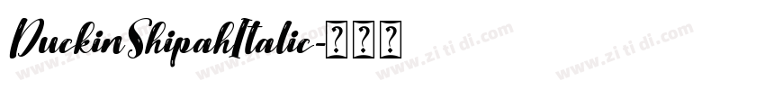 DuckinShipahItalic字体转换 DuckinShipahItalic字体转换