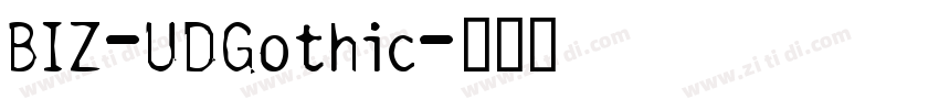 BIZ-UDGothic字体转换