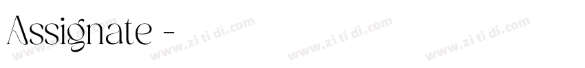 Assignate字字体转换