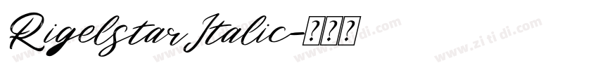 RigelstarItalic字体转换